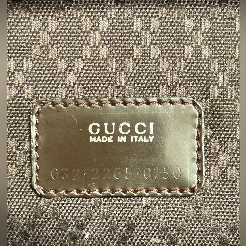 Gucci Bamboo Nylon and Leather Vanity Bag - Picture 11 of 14